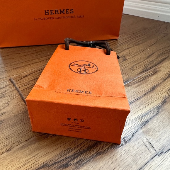 Mini Hermes shopping bag with ribbons - Picture 3 of 3